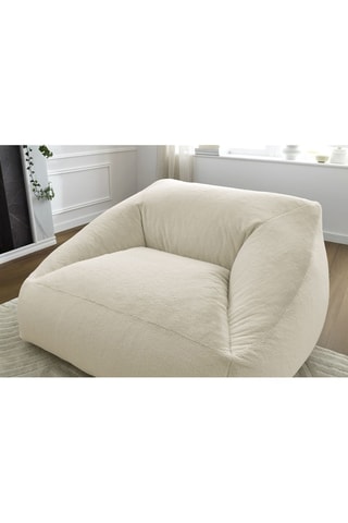 Pouf ultra moelleux Lilibet - Blanc