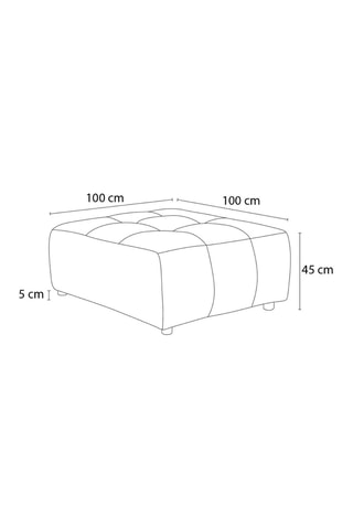 Poef Arsene - Lichtgrijs