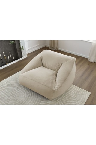 Pouf ultra moelleux Lilibet - Beige