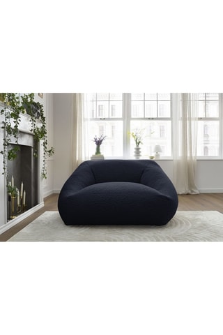 Pouf ultra moelleux Lilibet  Bleu foncé