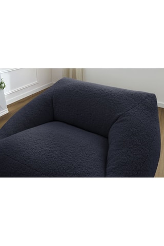 Pouf ultra moelleux Lilibet  Bleu foncé