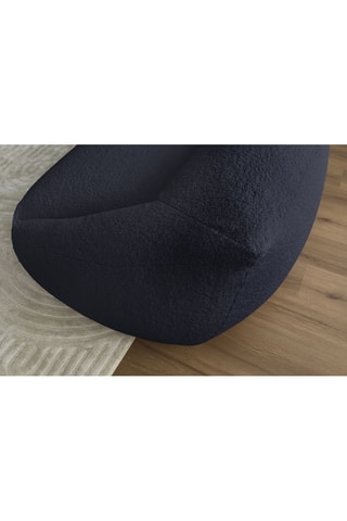 Pouf ultra moelleux Lilibet  Bleu foncé