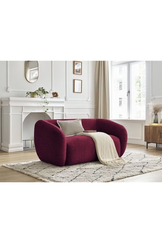 Zetel Céline - Rood - 2 Zitplaatsen - Getextureerd stof