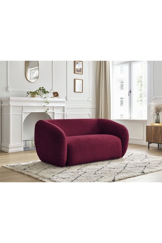 Zetel Céline - Rood - 2 Zitplaatsen - Getextureerd stof