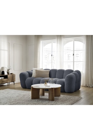 Zetel Hippolute - Donkergrijs - 3 Zitplaatsen - Stof