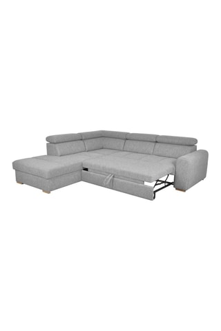 Canapé d'angle gauche convertible Armand - Gris - Couchage 198 x 127 cm