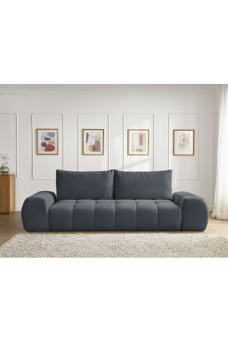 Canapé droit Everest - Bleu foncé - 3 places - En polyester