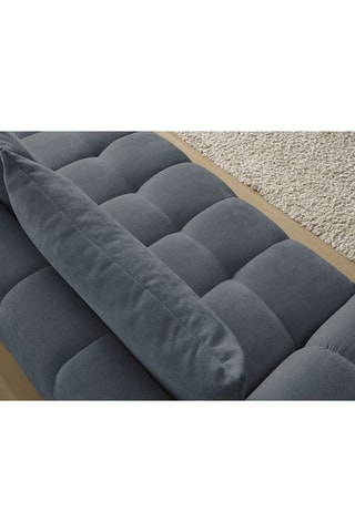 Canapé droit Everest - Bleu foncé - 3 places - En polyester