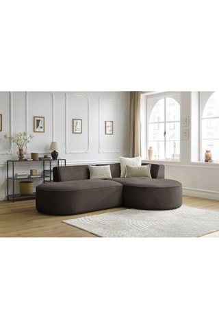 Canapé d'angle droit Rousseau - Marron