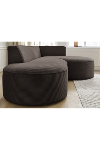 Canapé d'angle droit Rousseau - Marron