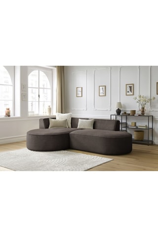 Canapé d'angle gauche Rousseau - Marron
