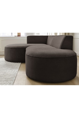 Canapé d'angle gauche Rousseau - Marron