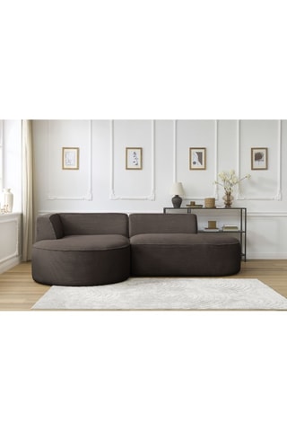 Canapé d'angle gauche Rousseau - Marron