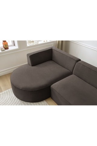 Canapé d'angle gauche Rousseau - Marron