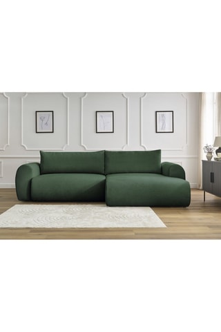 Canapé d'angle droit convertible Lucien - Vert