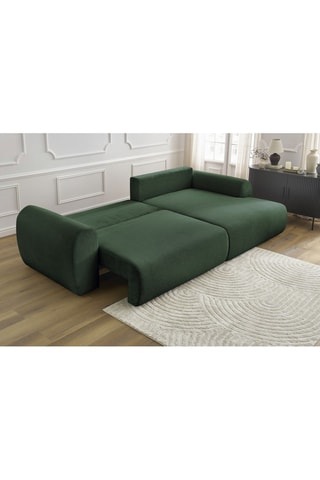 Canapé d'angle droit convertible Lucien - Vert