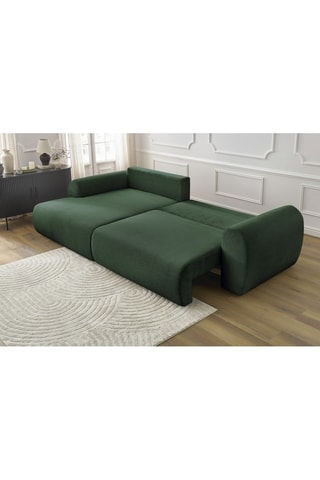 Canapé d'angle gauche convertible Lucien - Vert