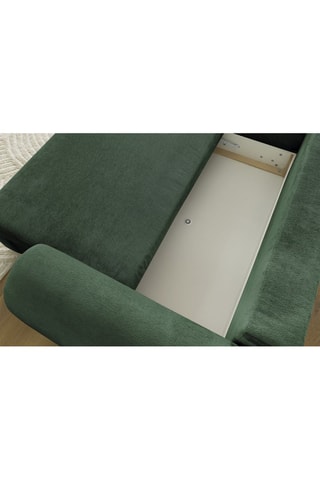 Canapé d'angle gauche convertible Lucien - Vert