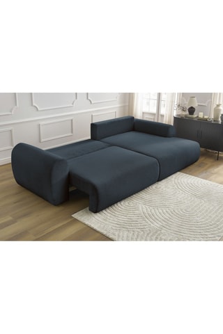 Canapé d'angle droit convertible Lucien - Bleu foncé