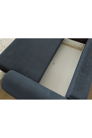 Canapé d'angle gauche convertible Lucien - Bleu foncé