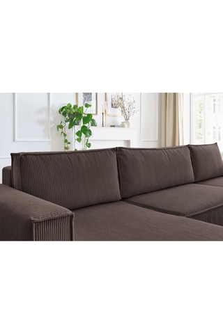 Canapé panoramique convertible Nihad - Marron