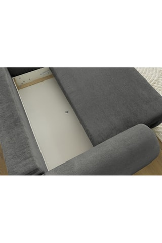 Canapé d'angle droit convertible Lucien - Gris foncé