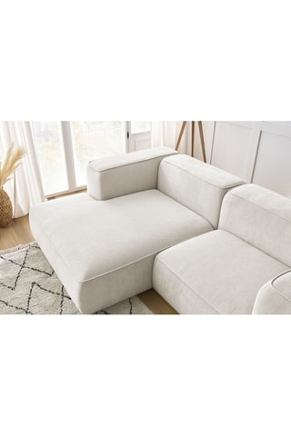 Canapé d'angle gauche Zephyr Compact Blanc