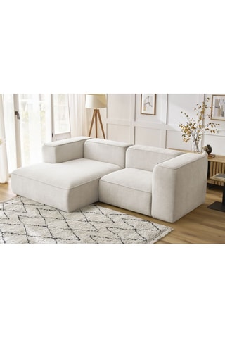 Canapé d'angle gauche Zephyr Compact Blanc