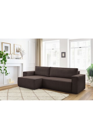 Canapé d'angle réversible convertible Nihad - Marron