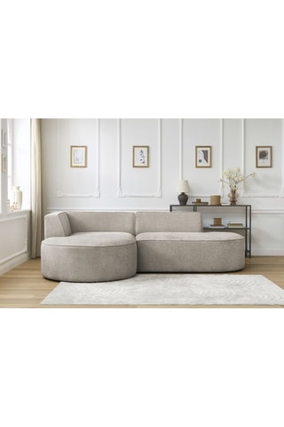 Canapé d'angle gauche Rousseau - Beige