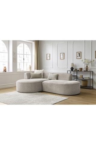 Canapé d'angle gauche Rousseau - Beige