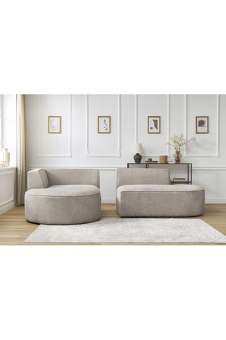 Canapé d'angle gauche Rousseau - Beige