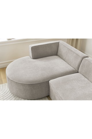 Canapé d'angle gauche Rousseau - Beige