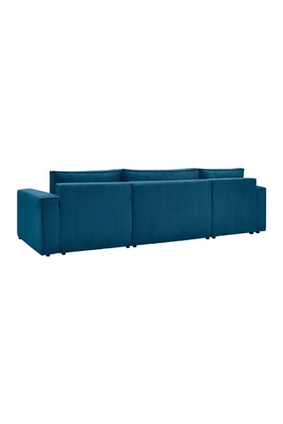 Canapé panoramique convertible Nihad - 
Bleu - Couchage 328 x 139 cm