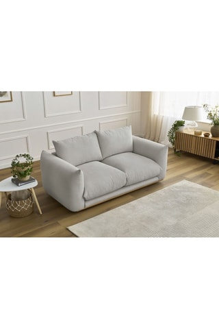 Canapé Ernest - Gris clair - 2 places - En tissu