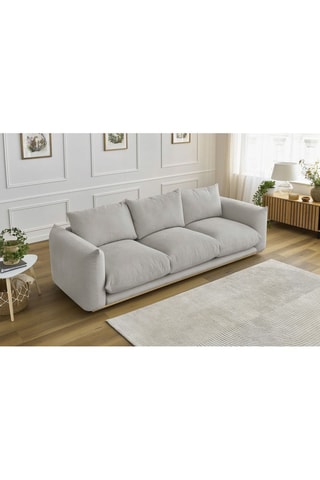 Canapé Ernest - Gris clair - 3 places - En tissu
