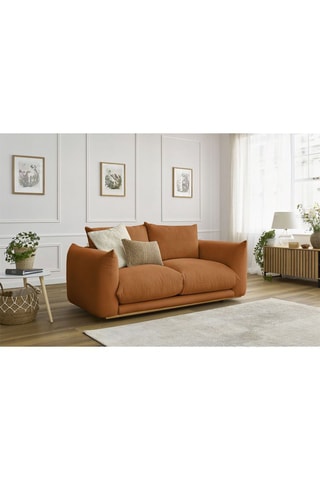 Canapé Ernest - Orange - 2 places - En polyester et nylon