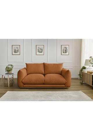 Canapé Ernest - Orange - 2 places - En polyester et nylon