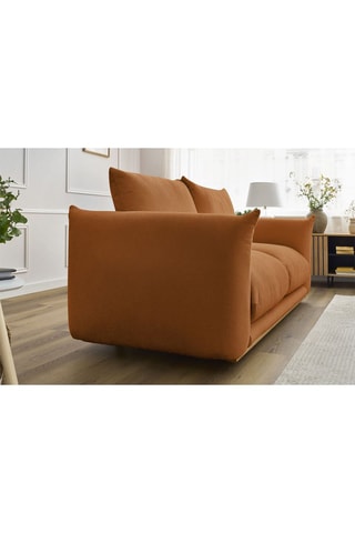 Canapé Ernest - Orange - 2 places - En polyester et nylon