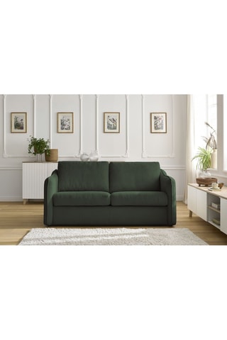 Canapé convertible Lenny - Vert - Couchage 133 x 195 cm