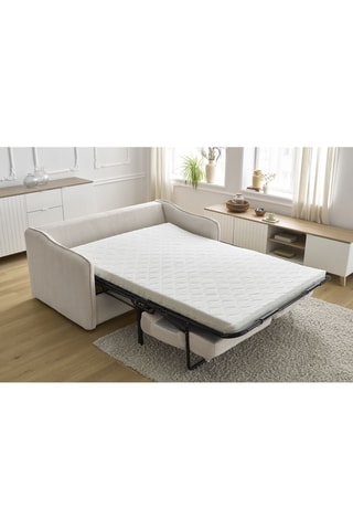 Canapé convertible Lenny - Beige - Couchage 133 x 195 cm