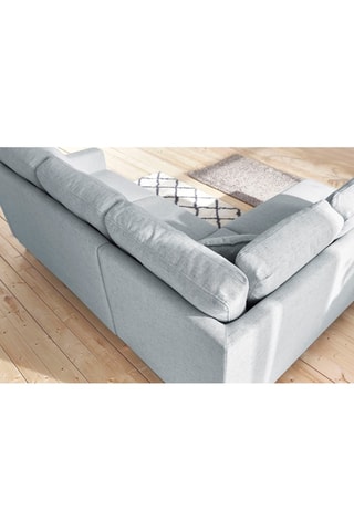 Canapé d'angle gauche convertible Sweden - Gris - Couchage 130 x 200 cm