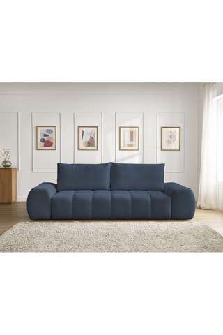 Rechte Slaapzetel Everest - Donkerblauw - 3 Zitplaatsen - Polyester - Slaapoppervlak 153 x 197 cm
