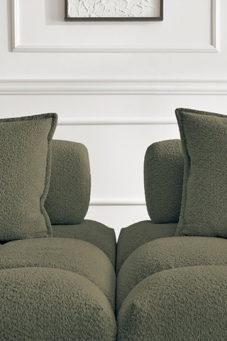 Hoekzetel Vast Rechts Alya - Groen - 4 Zitplaatsen - Stof