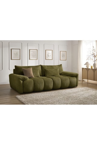 Zetel Ivane Kaki - 3 Zitplaatsen - Getextureerd stof