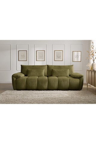 Zetel Ivane Kaki - 3 Zitplaatsen - Getextureerd stof