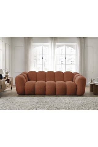 Zetel Hippolute - Oranje - 3 Zitplaatsen - Stof