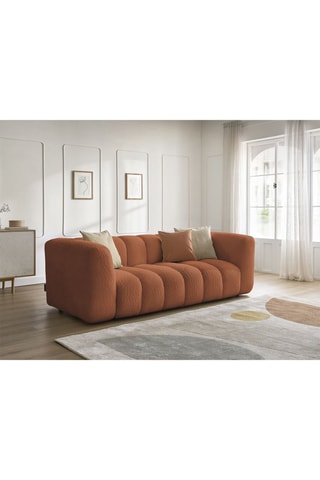 Zetel Talia - Oranje - 3 Zitplaatsen - Stof