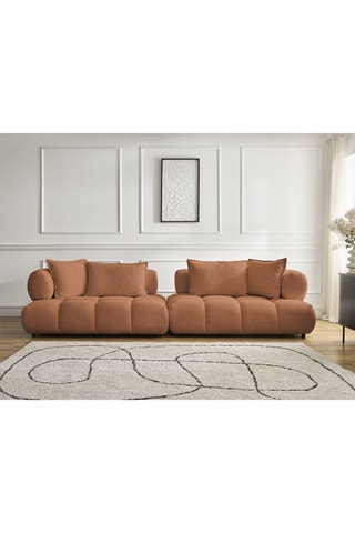 Zetel Alya - Oranje - 4 Zitplaatsen - Stof