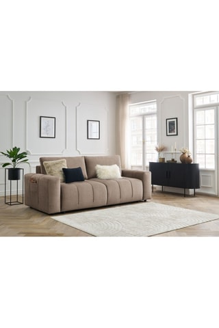 Slaapzetel Arsene - Taupe - Slaapoppervlak 190 x 155 cm